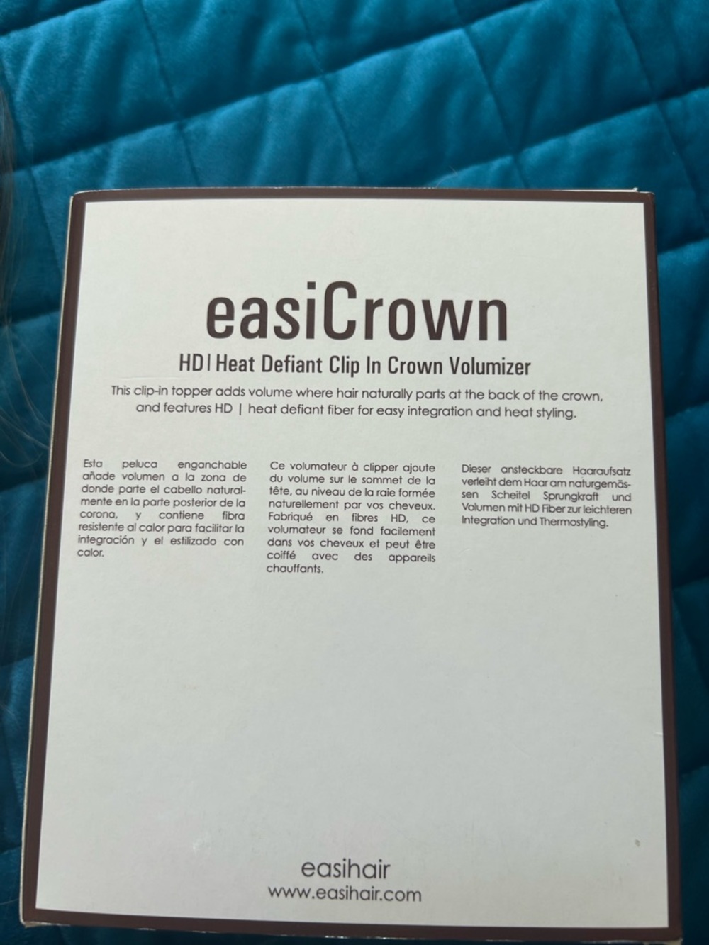 easiCrown 12" Clip-In Crown Volumizer in Blonde - Picture 2 of 4